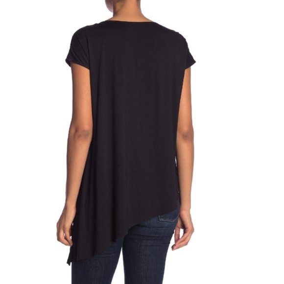 Max Studio Knotted Hem Jersey T-Shirt - Picture 2 of 6